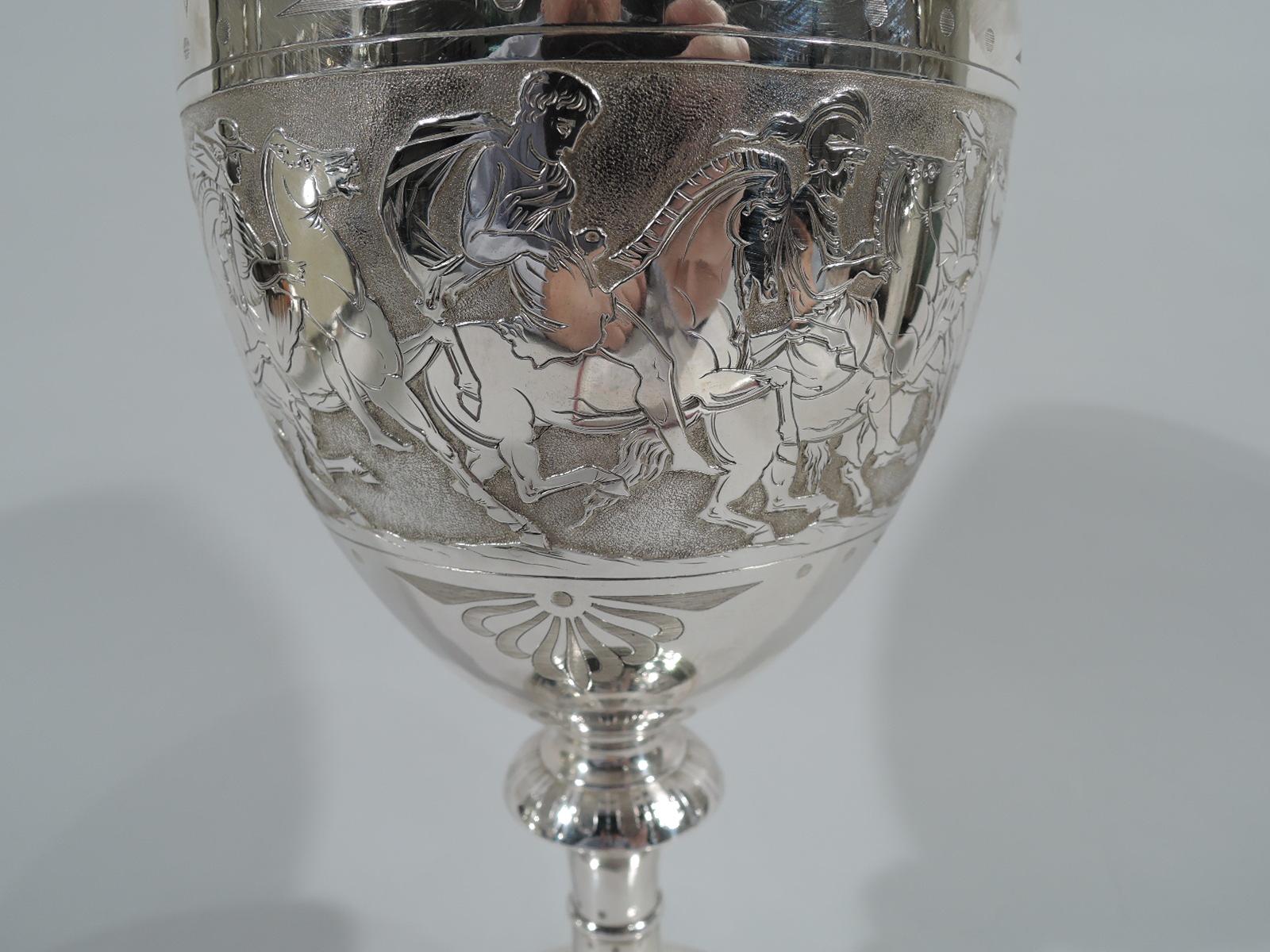 Late 19th Century Antique English Victorian Classical Sterling Silver Goblet Chalice