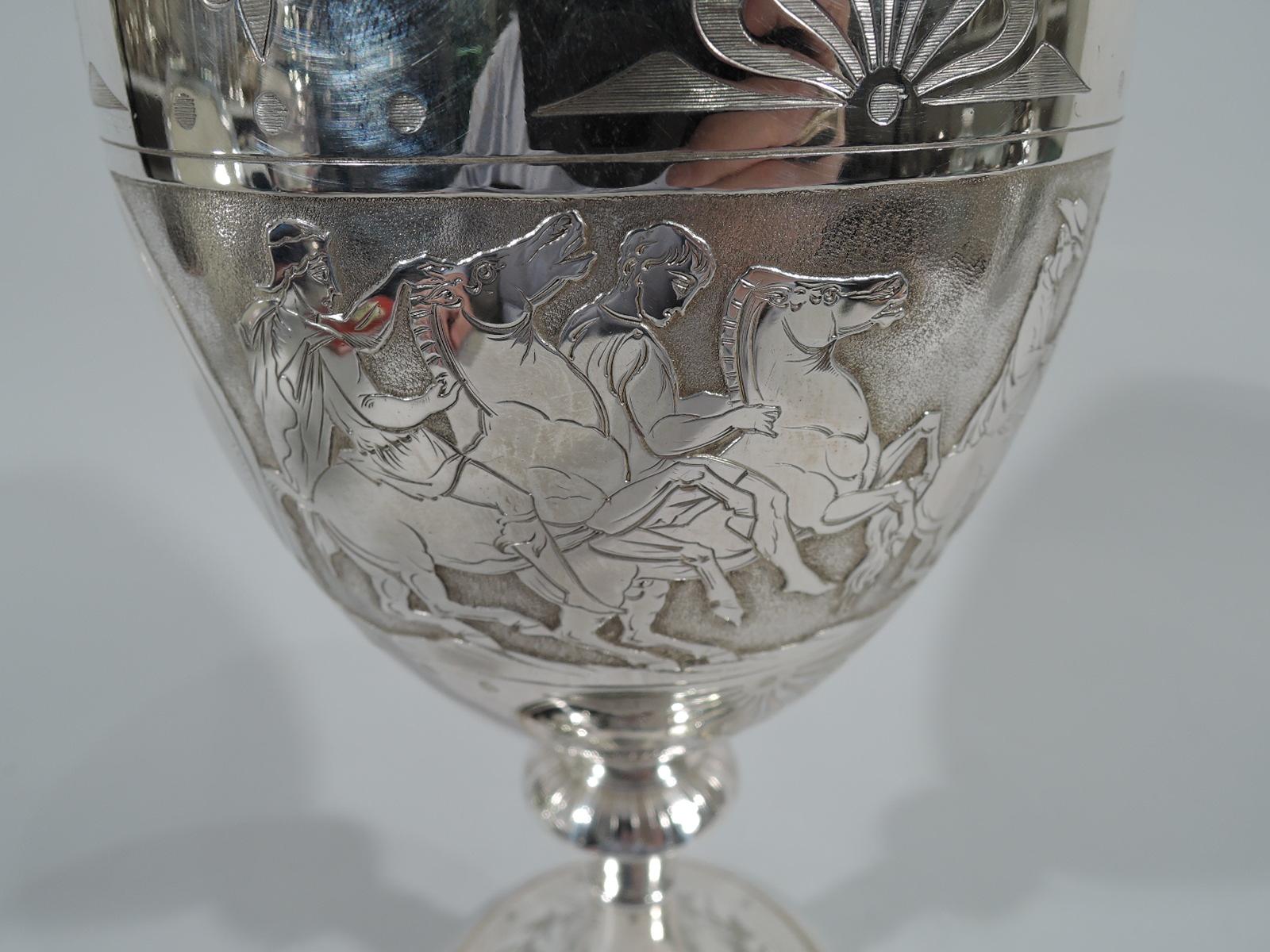 Antique English Victorian Classical Sterling Silver Goblet Chalice 2