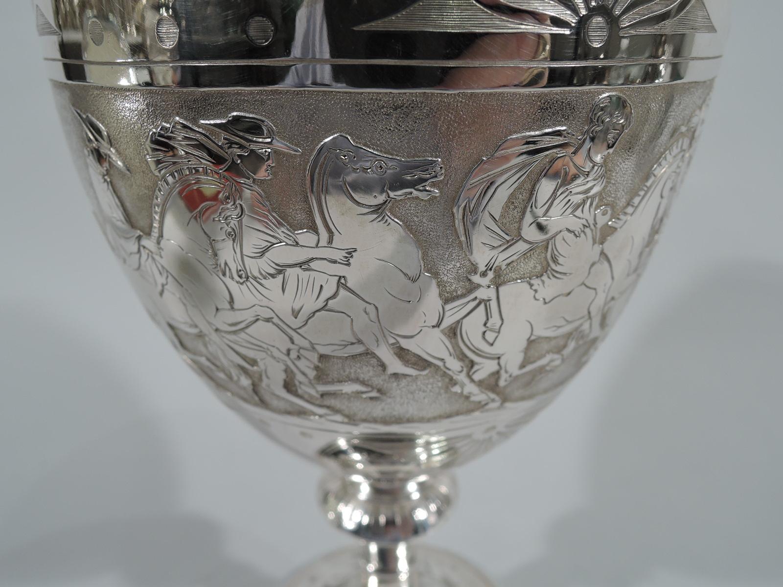 Antique English Victorian Classical Sterling Silver Goblet Chalice 3