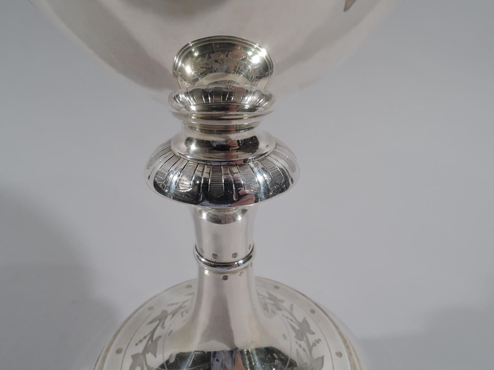 Antique English Victorian Classical Sterling Silver Goblet Chalice 4