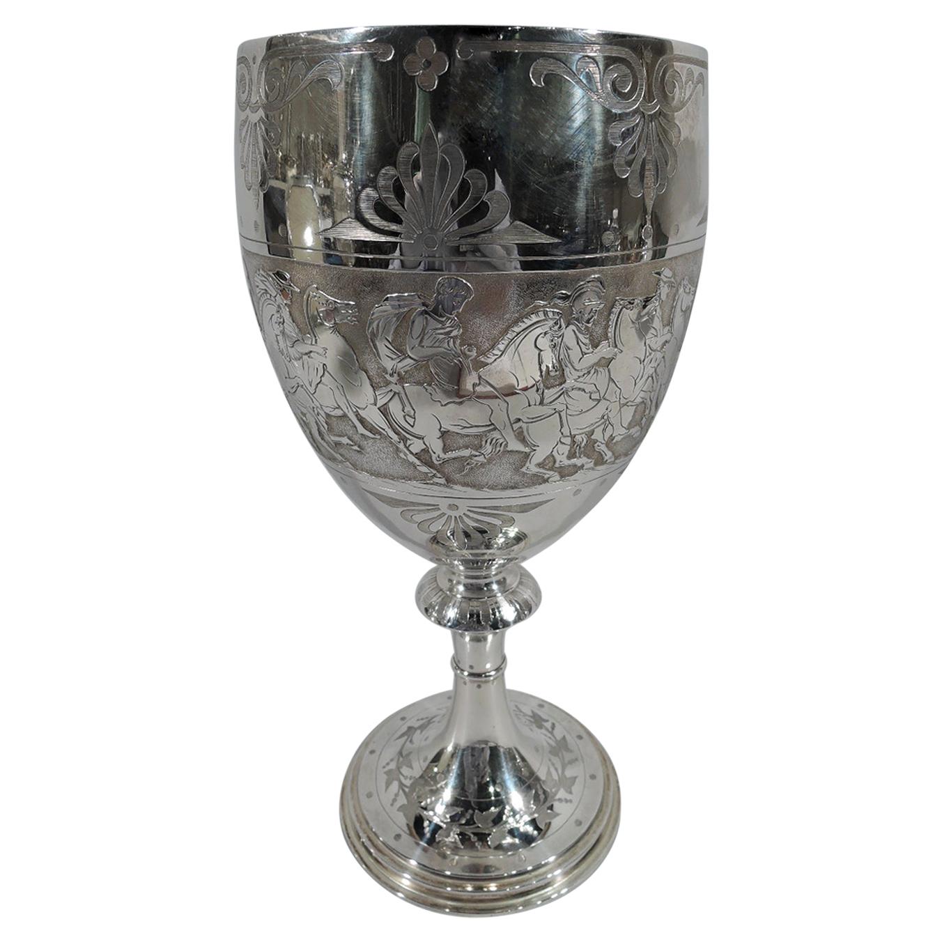 Antique English Victorian Classical Sterling Silver Goblet Chalice