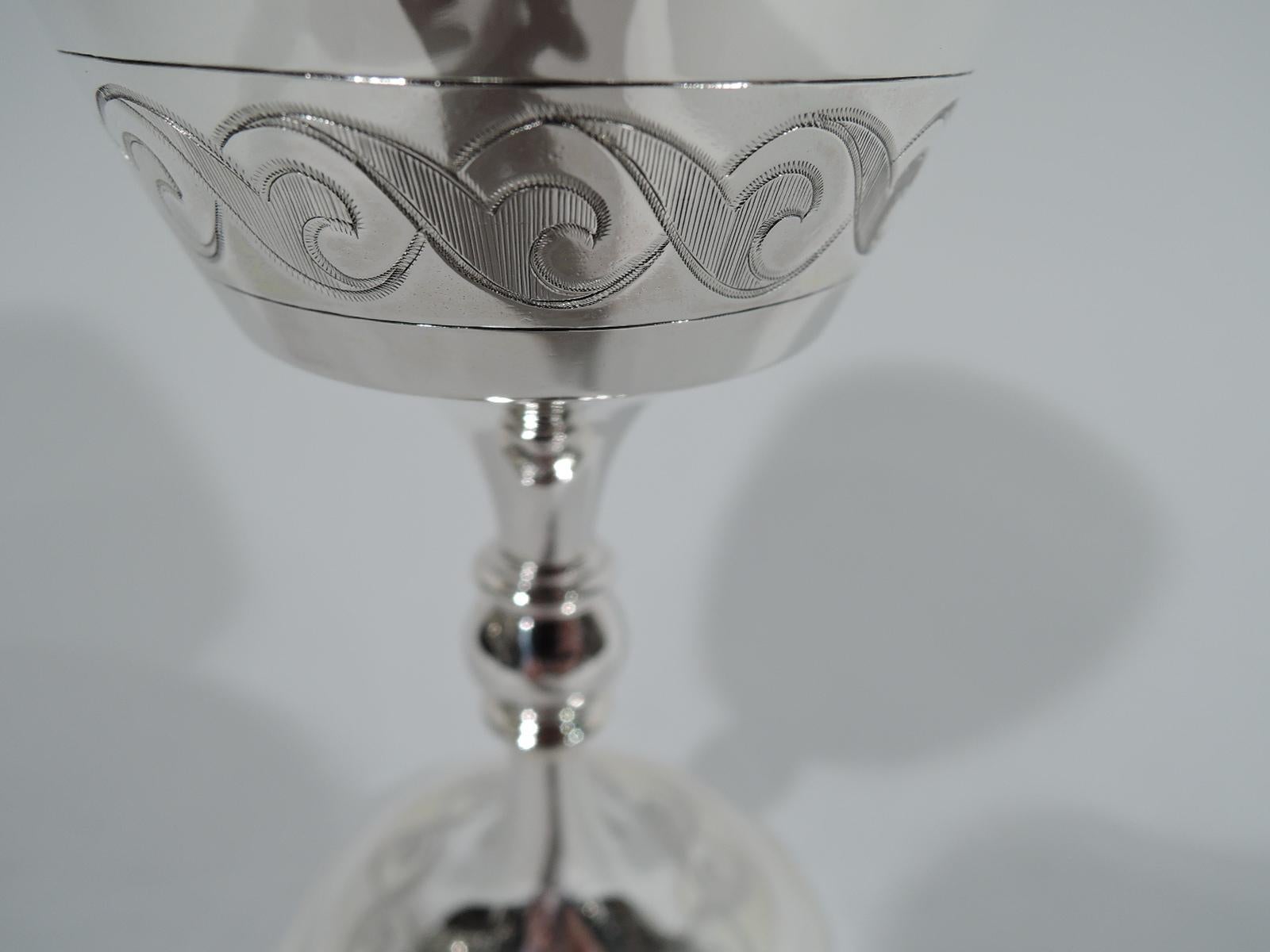 Mid-19th Century Antique English Victorian Classical Sterling Silver Goblet