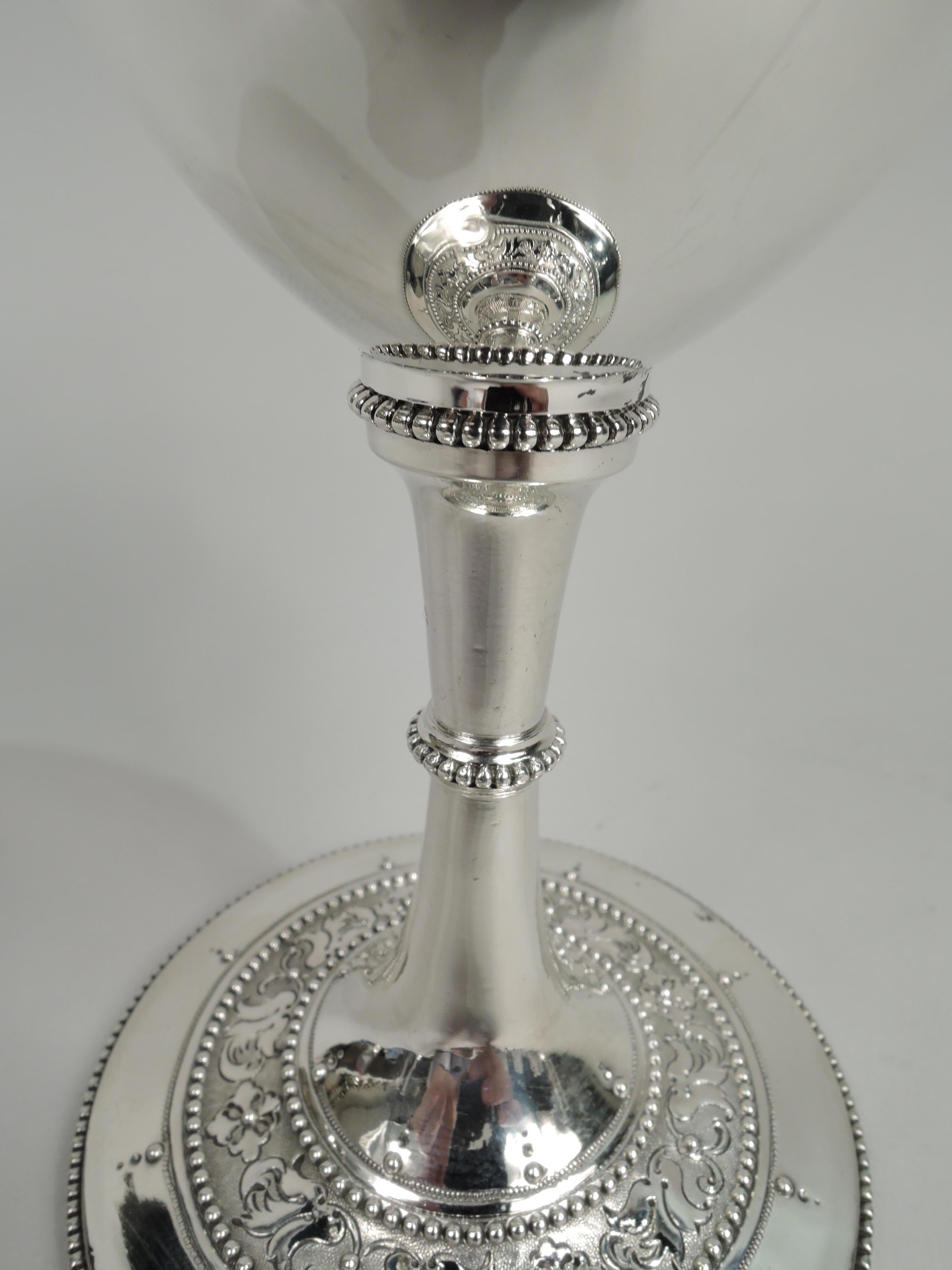 Late 19th Century Antique English Victorian Classical Sterling Silver Goblet