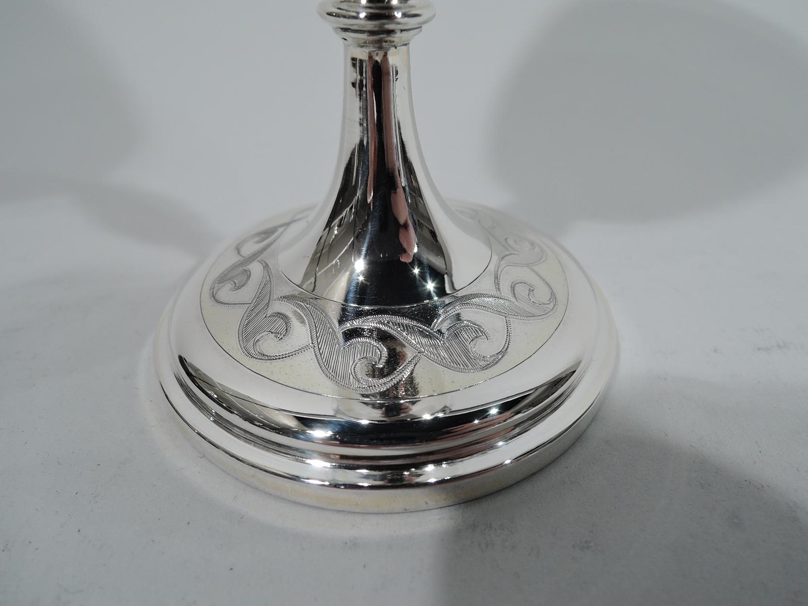 Antique English Victorian Classical Sterling Silver Goblet 1