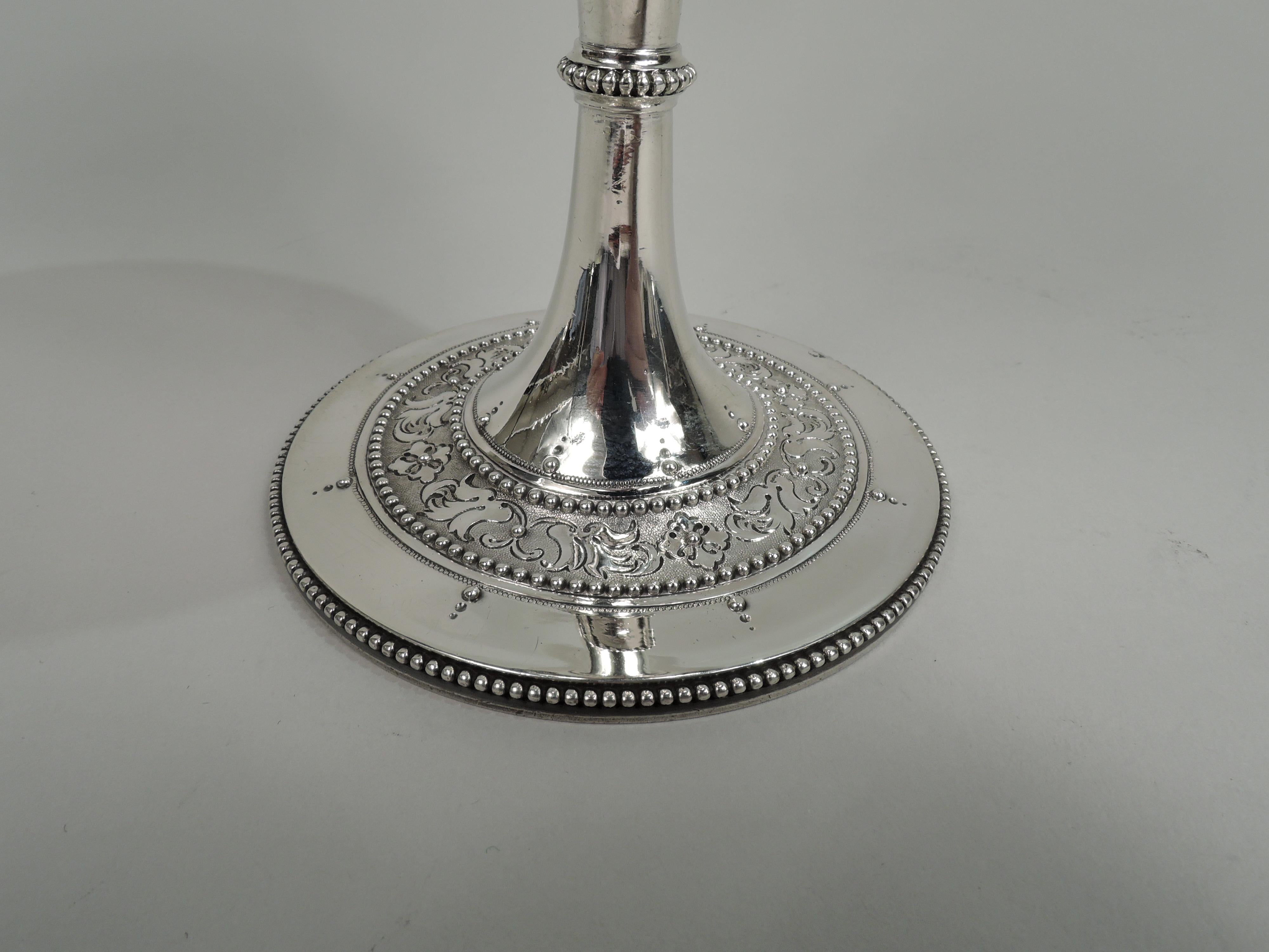Antique English Victorian Classical Sterling Silver Goblet 1