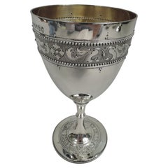 Antique English Victorian Classical Sterling Silver Goblet