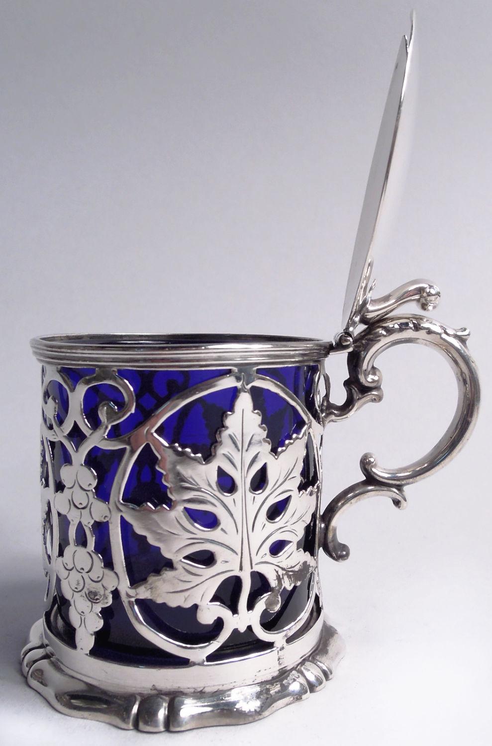 Antiguo tarro inglés victoriano clásico de plata de ley para mostaza, 1842 en Bueno estado para la venta en New York, NY