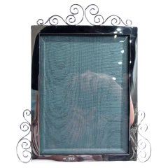 Antica cornice d'argento inglese vittoriana classica 1896