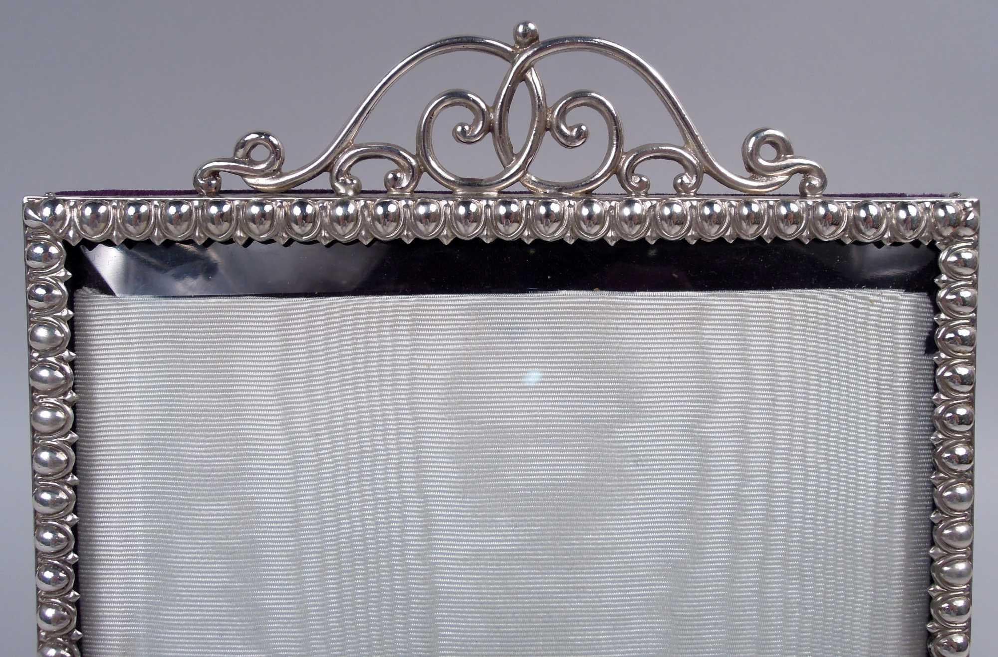 Britannico Antica cornice inglese vittoriana classica in argento sterling, 1898 in vendita