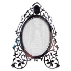 Antique English Victorian Classical Sterling Silver Picture Frame, 1898
