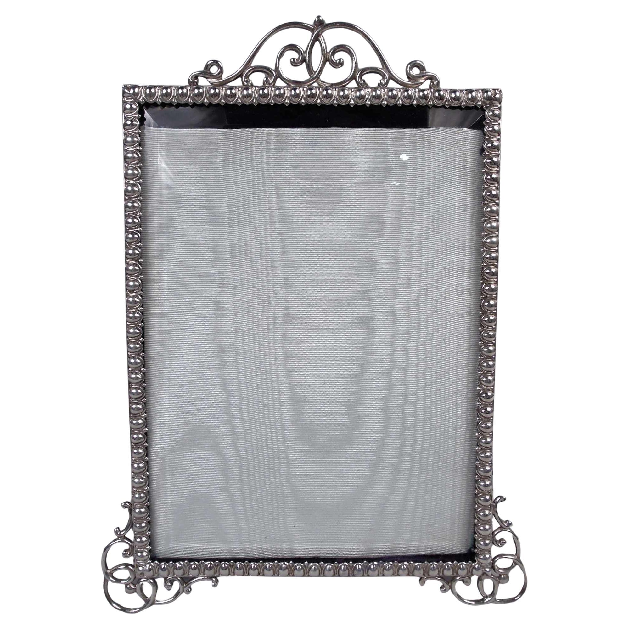 Antique English Victorian Classical Sterling Silver Picture Frame, 1898