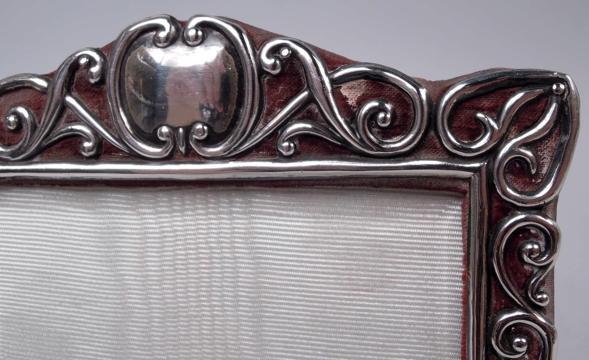 Britannique Cadre ancien en argent sterling de style victorien classique anglais 1899 en vente