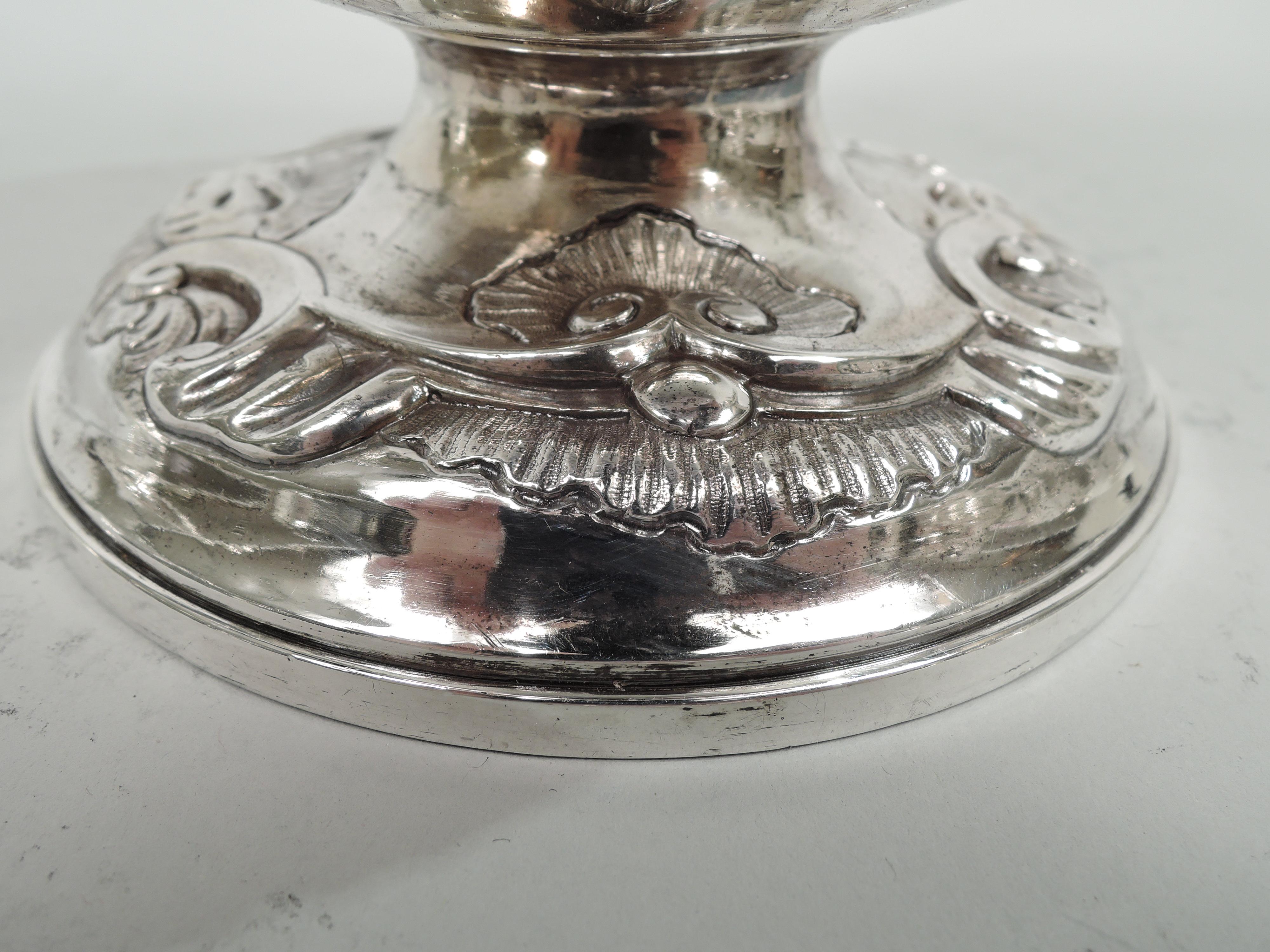 Antique English Victorian Classical Sterling Silver Wine Decanter Jug For Sale 4