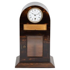 Antique English Victorian Coromandel Letter Box Clock Chapman and Leuchars