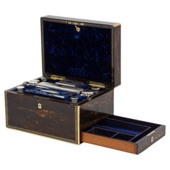 Antique English Victorian Coromandel Vanity Box by Lund of London