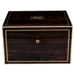 Antique English Victorian Coromandel Vanity Box from the Glyn Cywarch Estate