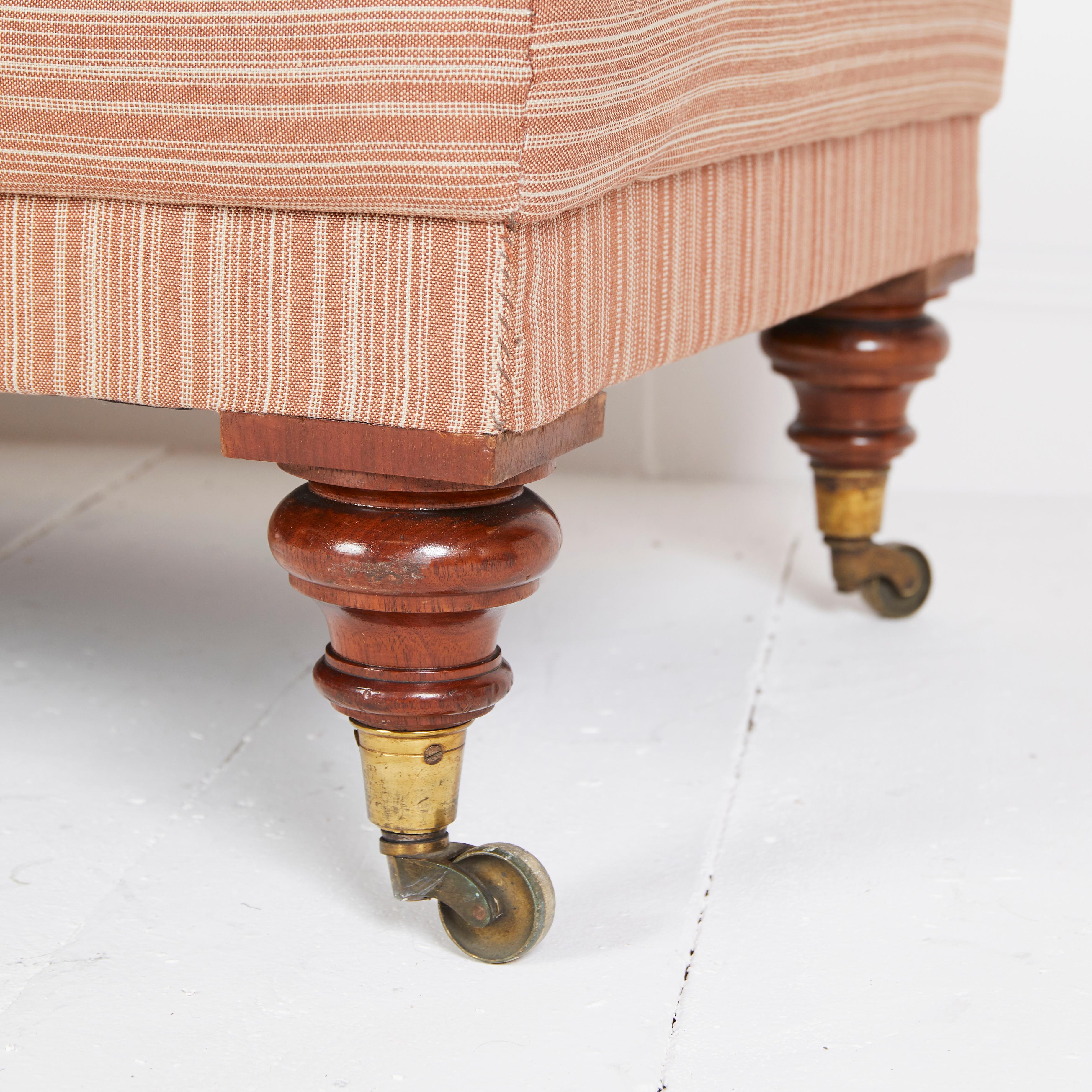 Tabouret ancien anglais victorien daybed ottoman Bon état - En vente à Stroud, GB