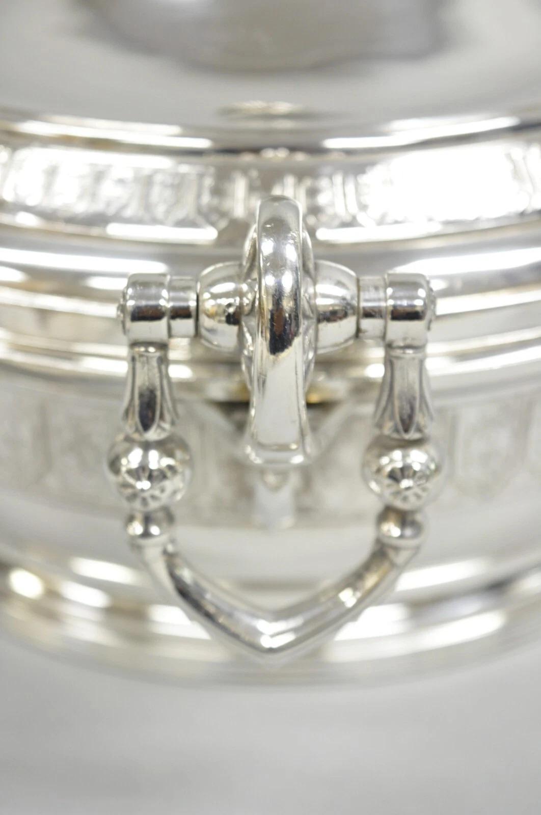 Soupière anglaise victorienne ancienne Reed & Barton plaquée argent en vente 5