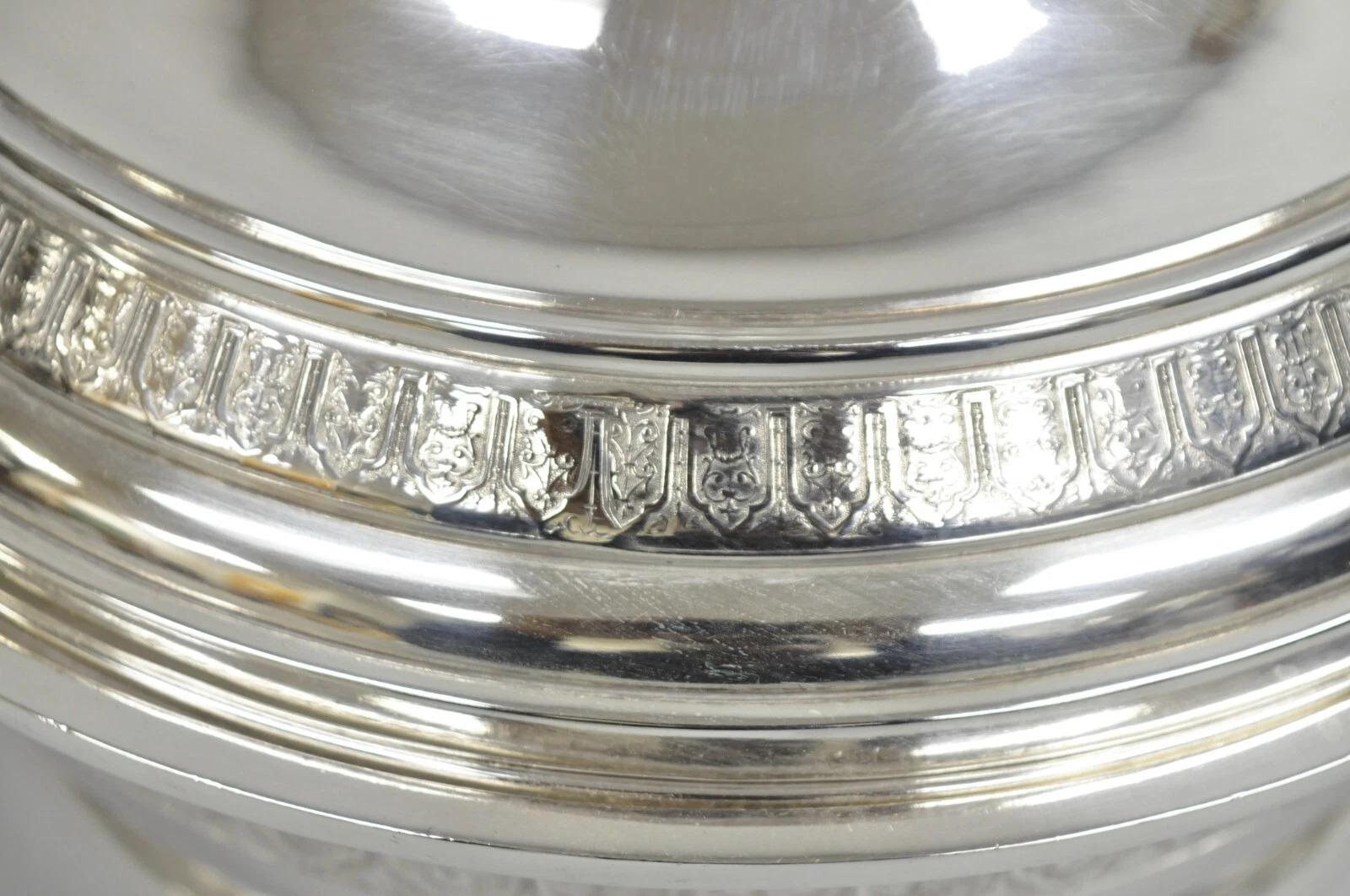 Soupière anglaise victorienne ancienne Reed & Barton plaquée argent Bon état - En vente à Philadelphia, PA
