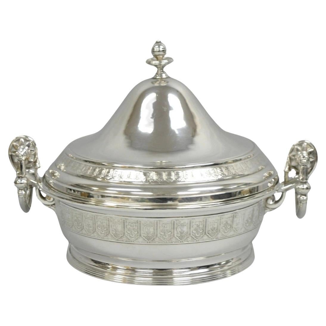 Antigua sopera inglesa victoriana eduardiana Reed & Barton bañada en plata