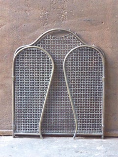 Antique English Victorian Fireplace Screen or Fire Screen, 19th Century