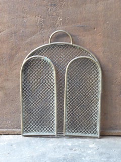 Antique English Victorian Fireplace Screen or Fire Screen, 19th Century