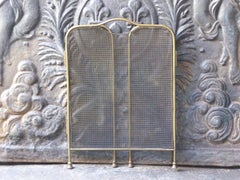 Antique English Victorian Fireplace Screen or Fire Screen, 19th Century