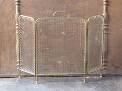 Antique English Victorian Fireplace Screen or Fire Screen, 19th Century