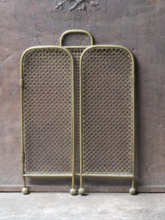 Antique English Victorian Fireplace Screen or Fire Screen, 19th Century