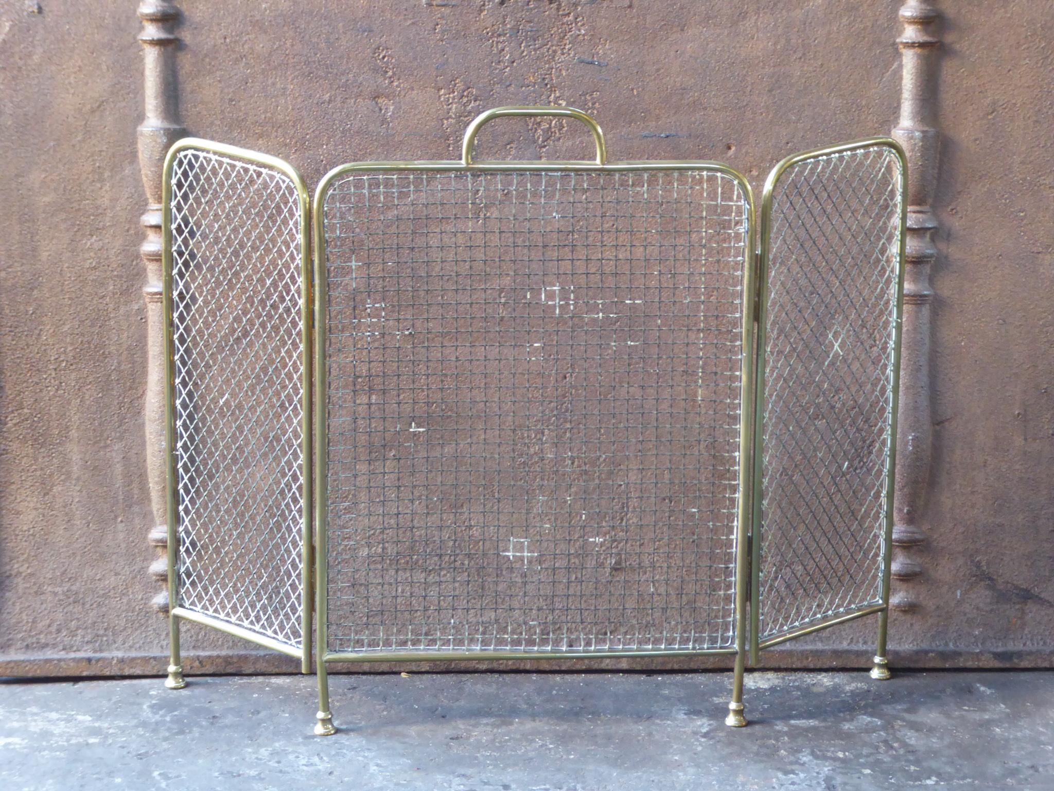 British Antique English Victorian Fireplace Screen or Fire Screen, 19th Century