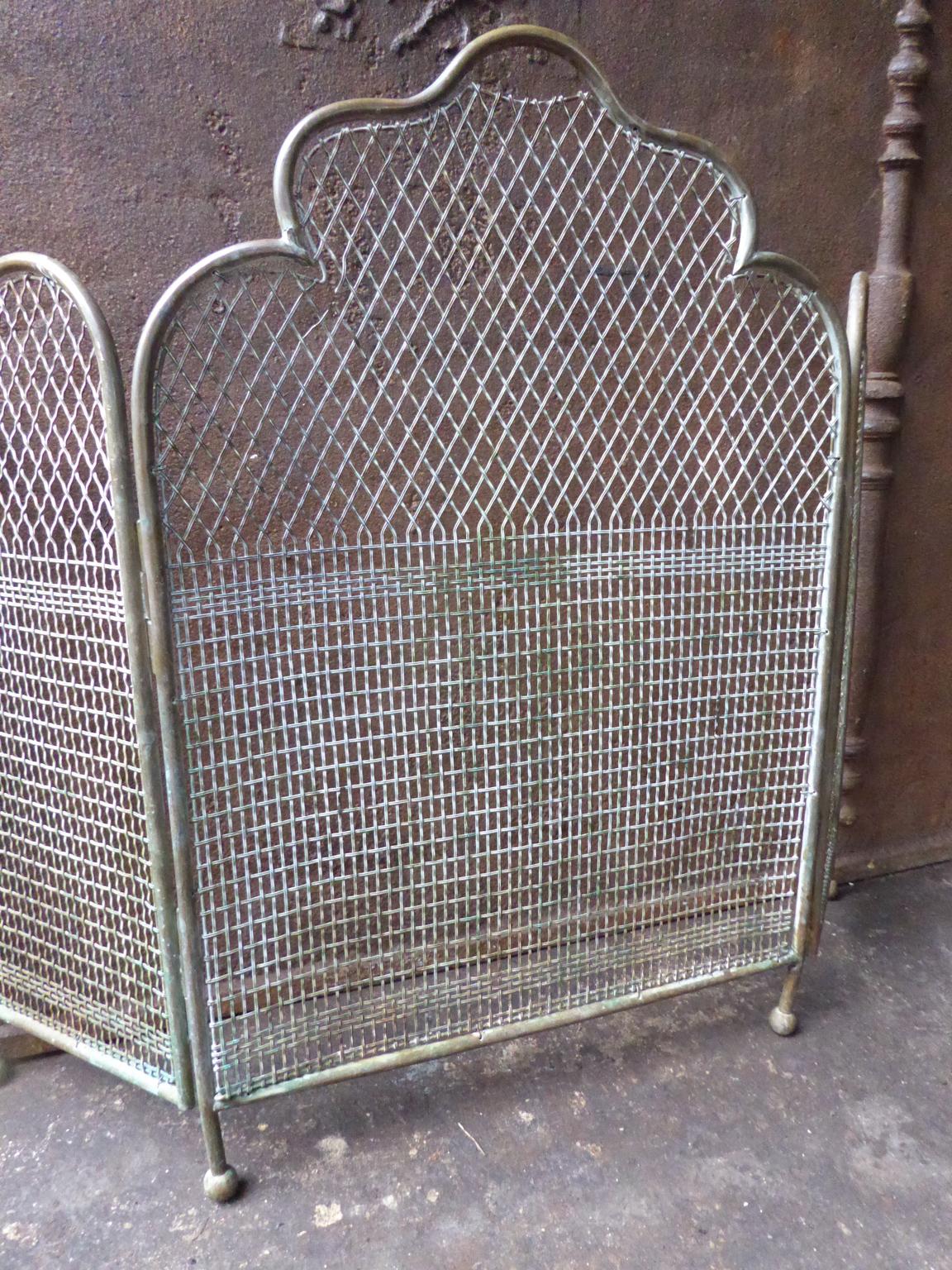 British Antique English Victorian Fireplace Screen or Fire Screen, 19th Century