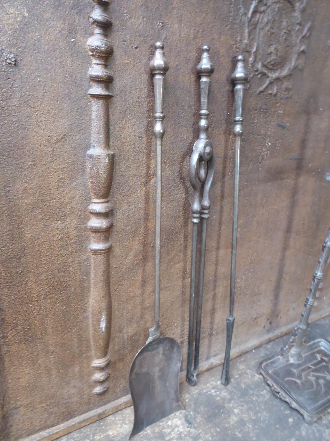 Antique English Victorian Fireplace Tools or Fire Tools, 19th Century 4