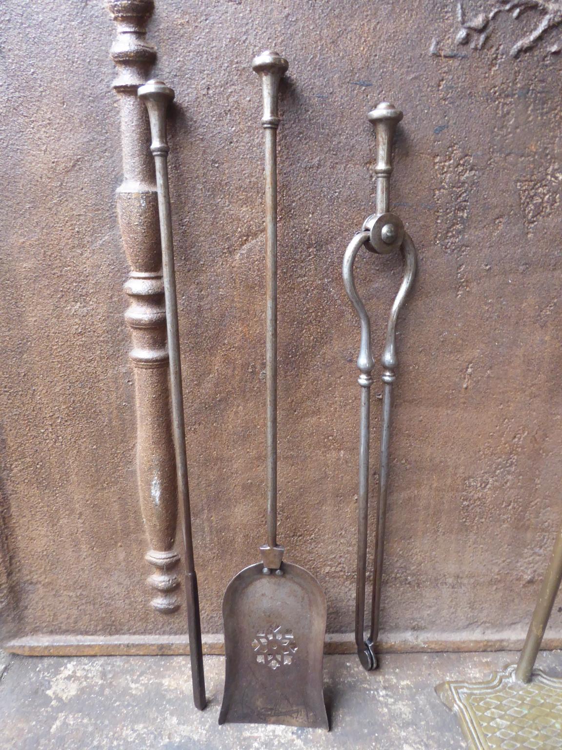Antique English Victorian Fireplace Tools or Fire Tools, 19th Century 5