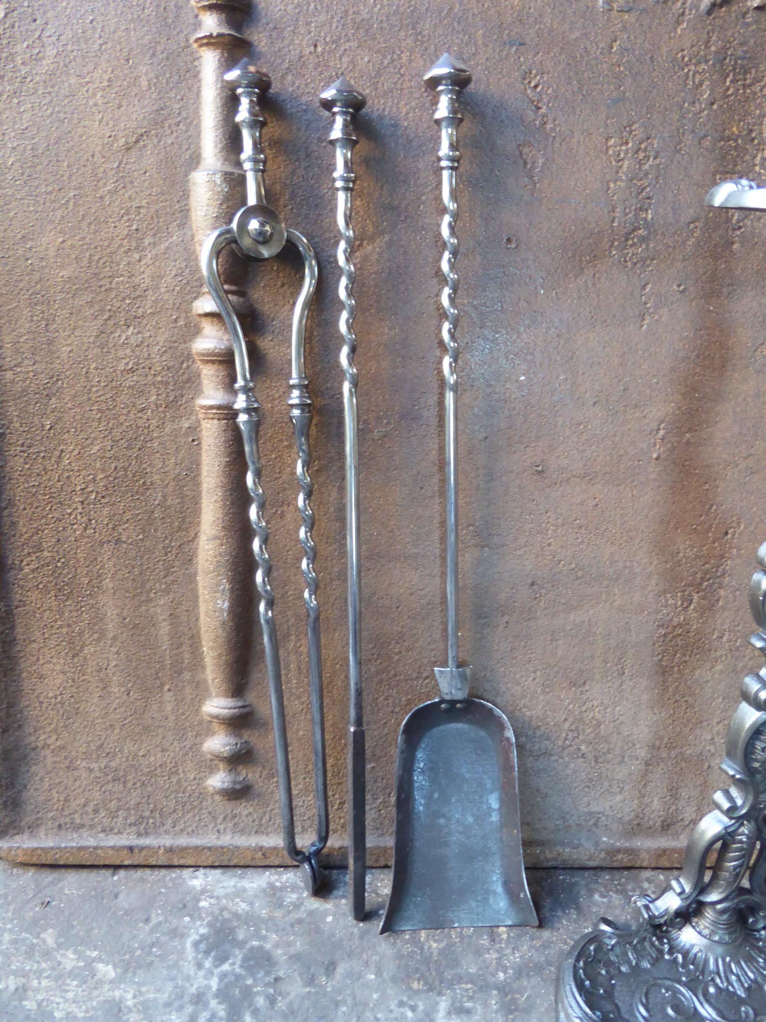 Antique English Victorian Fireplace Tools or Fire Tools, 19th Century For Sale 5