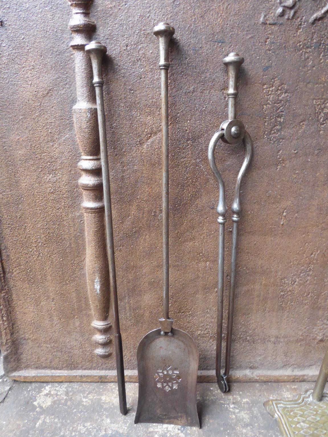 Antique English Victorian Fireplace Tools or Fire Tools, 19th Century 6