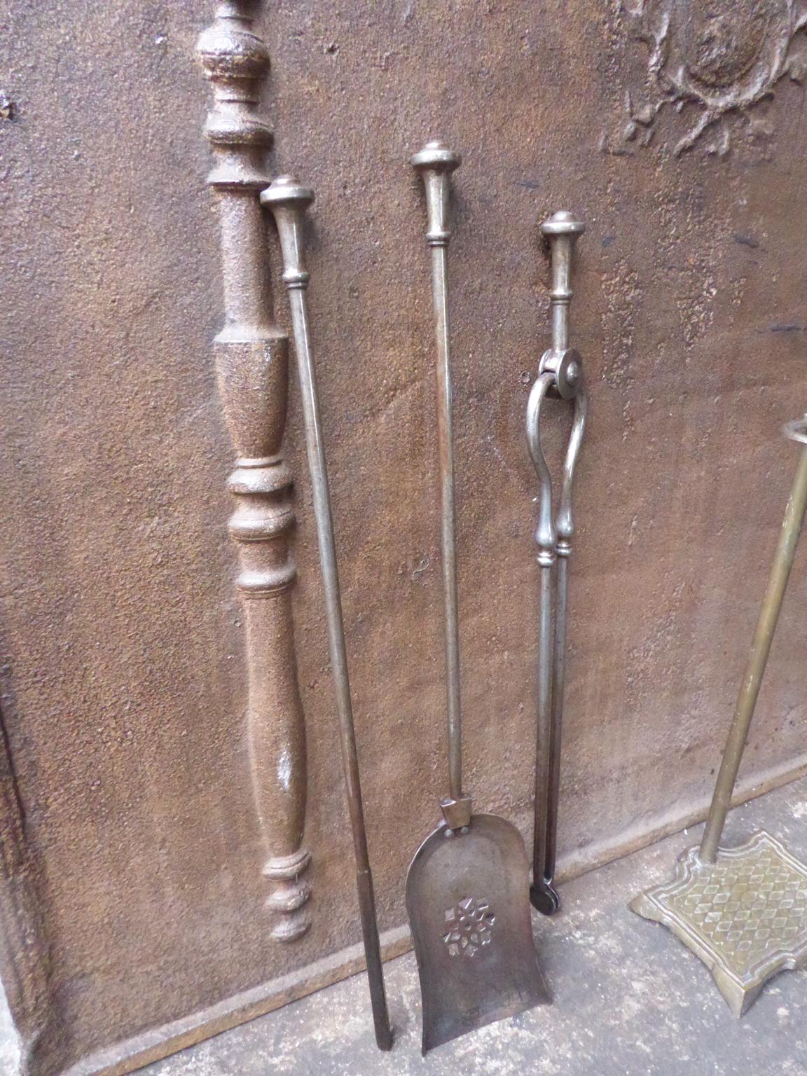 Antique English Victorian Fireplace Tools or Fire Tools, 19th Century 7