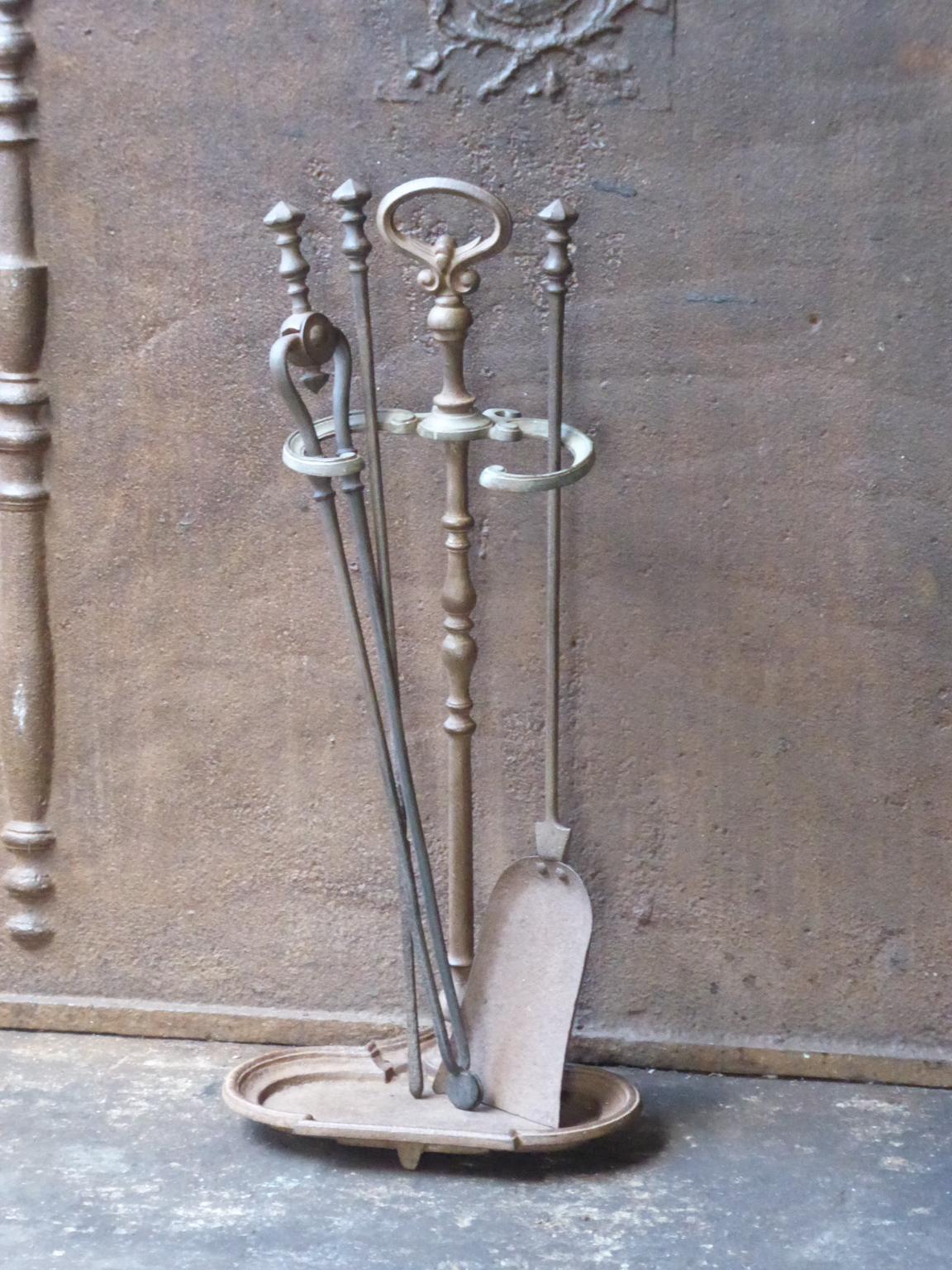British Antique English Victorian Fireplace Tools or Fire Tools, 19th Century For Sale