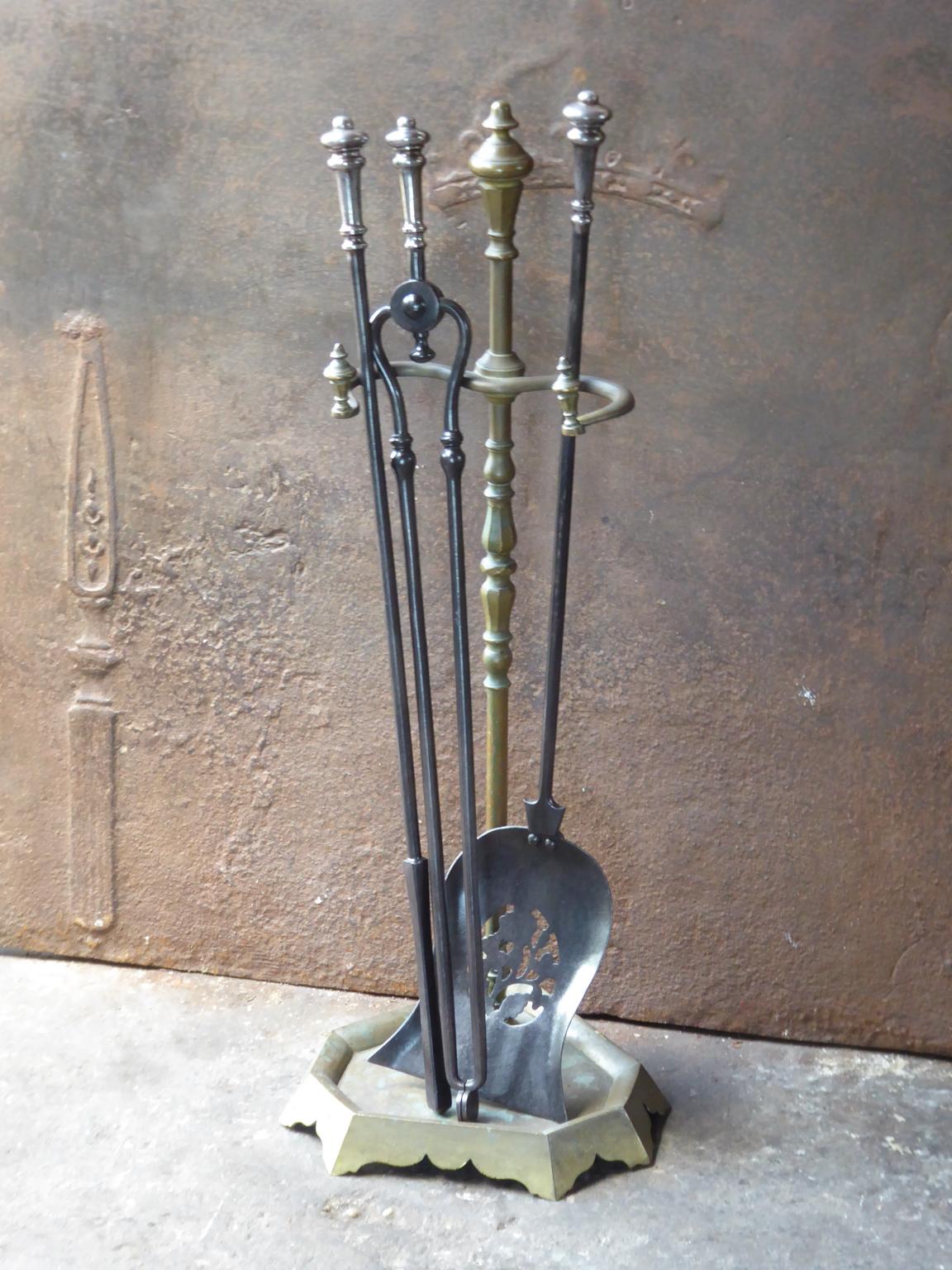 British Antique English Victorian Fireplace Tools or Fire Tools, 19th Century For Sale