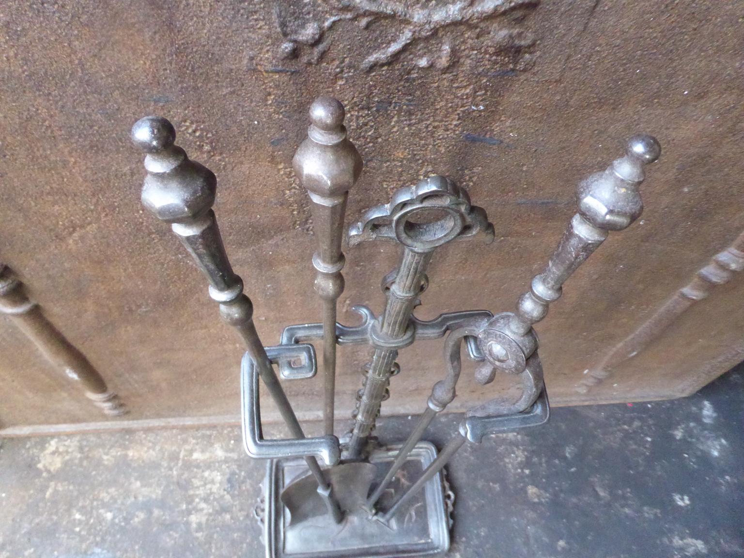 Iron Antique English Victorian Fireplace Tools or Fire Tools, 19th Century