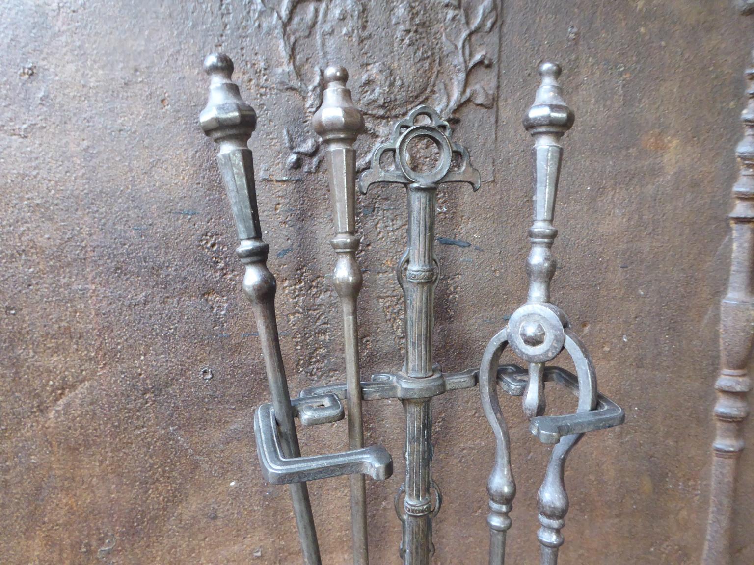 Antique English Victorian Fireplace Tools or Fire Tools, 19th Century 1