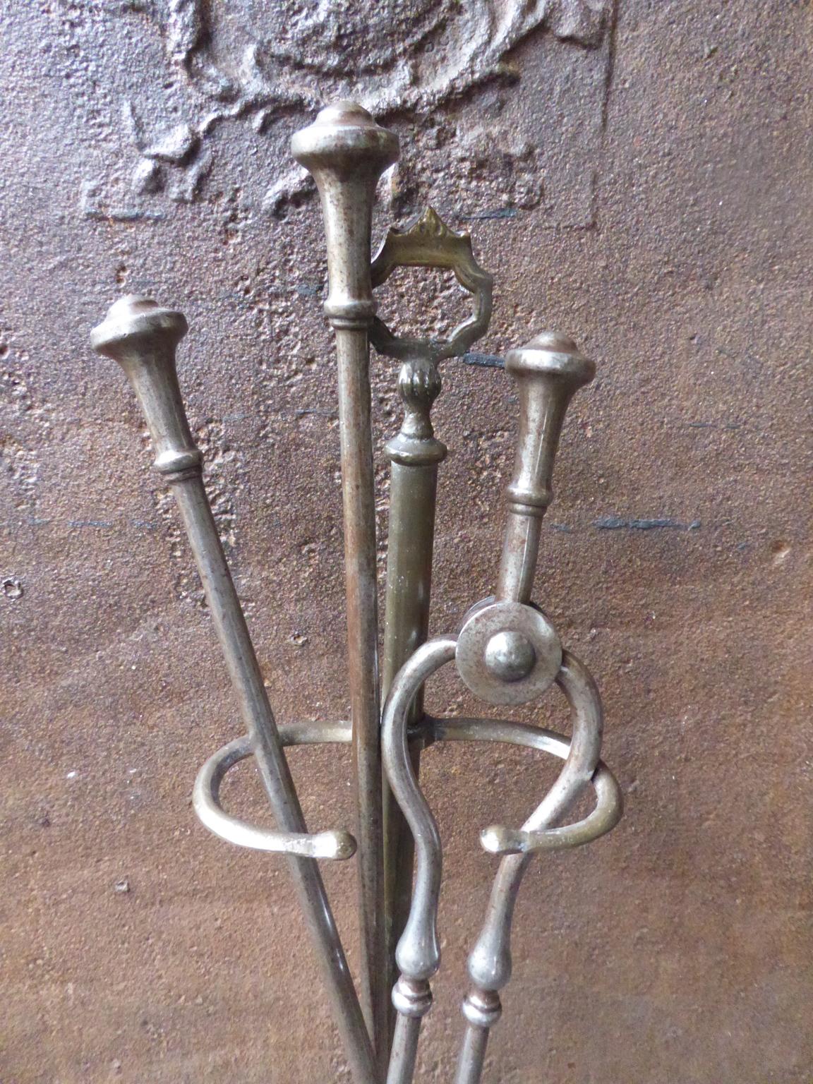 Antique English Victorian Fireplace Tools or Fire Tools, 19th Century 1