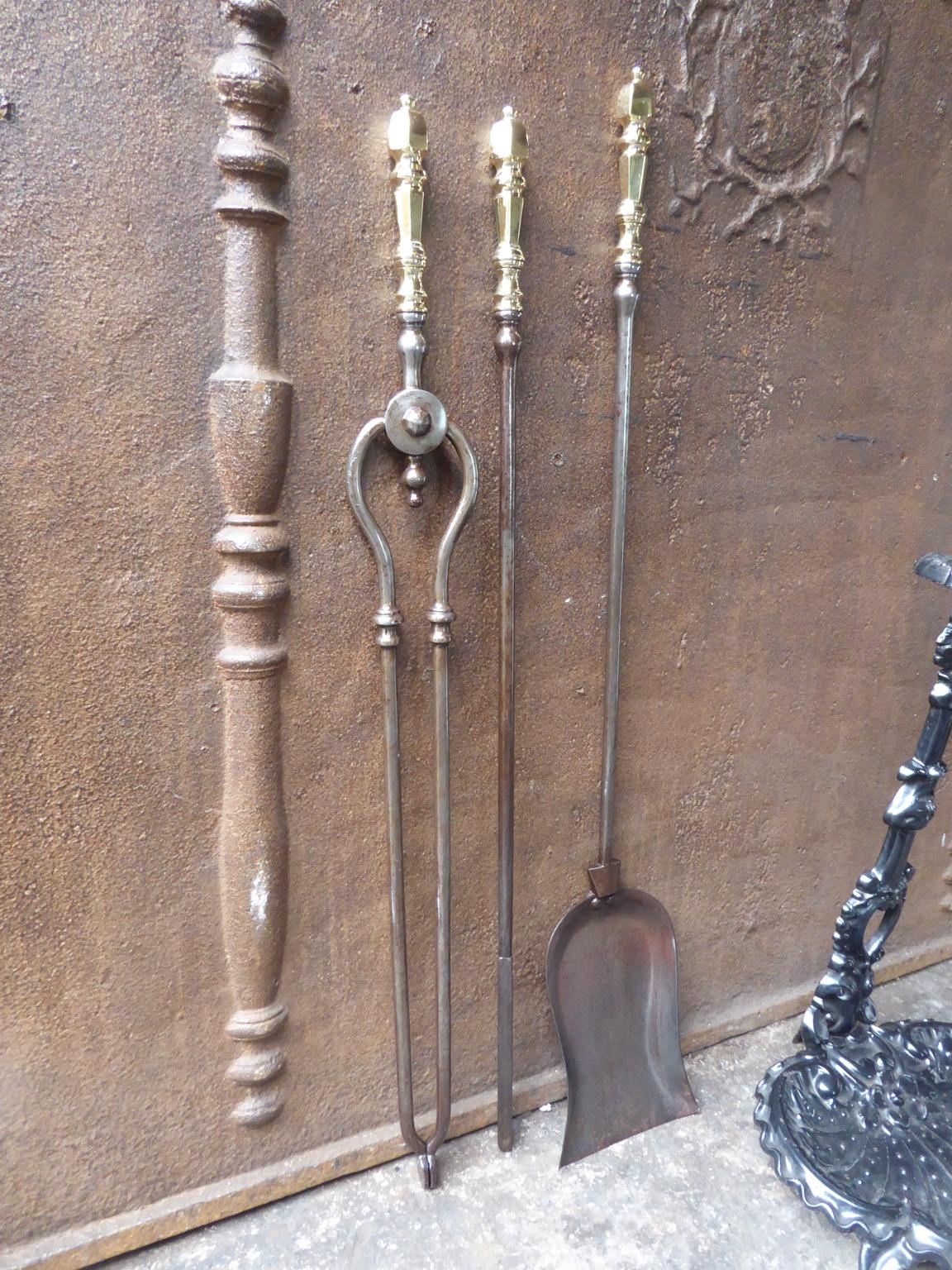 Antique English Victorian Fireplace Tools or Fire Tools, 19th Century 2