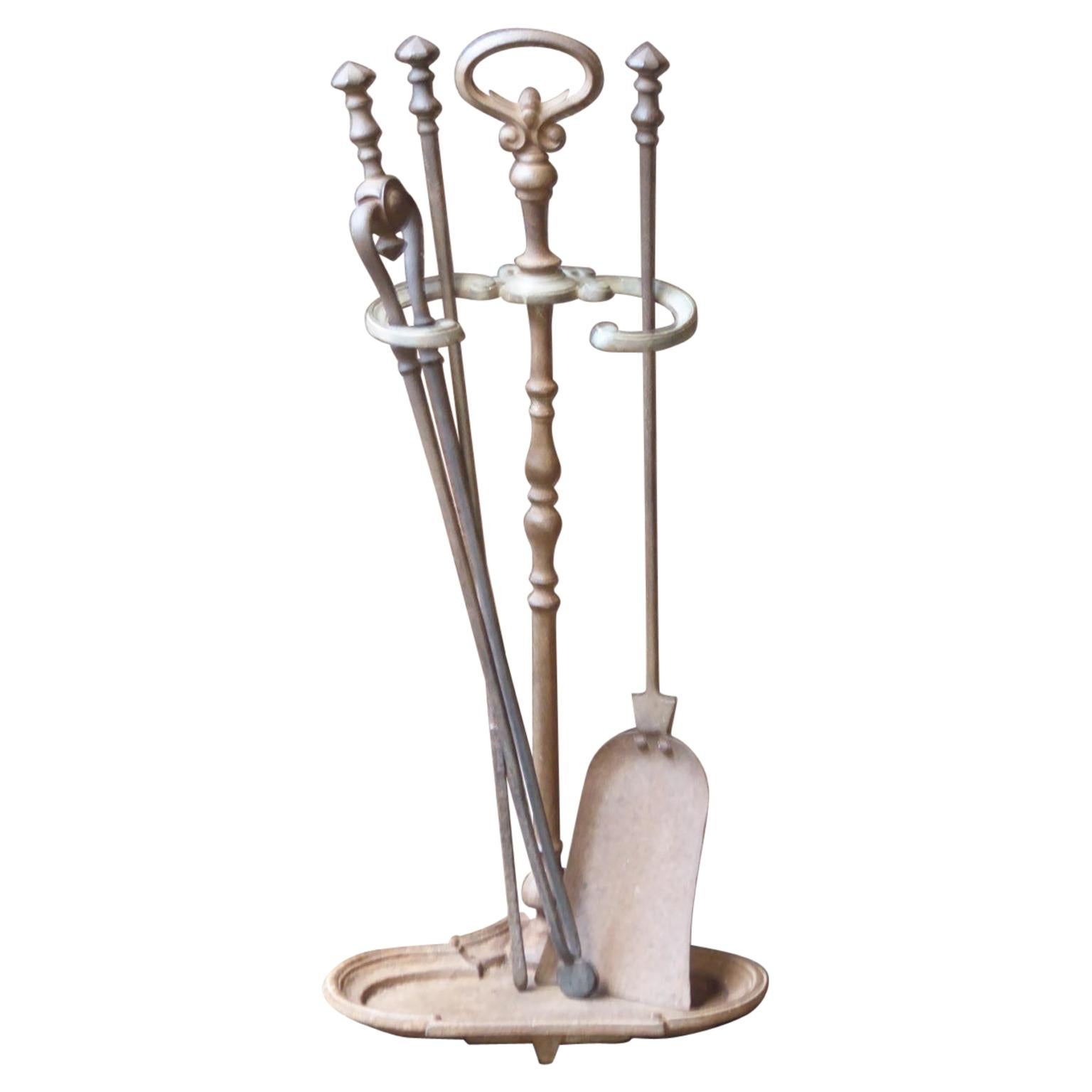Antiguos utensilios ingleses victorianos para chimeneas o fuego, Siglo XIX