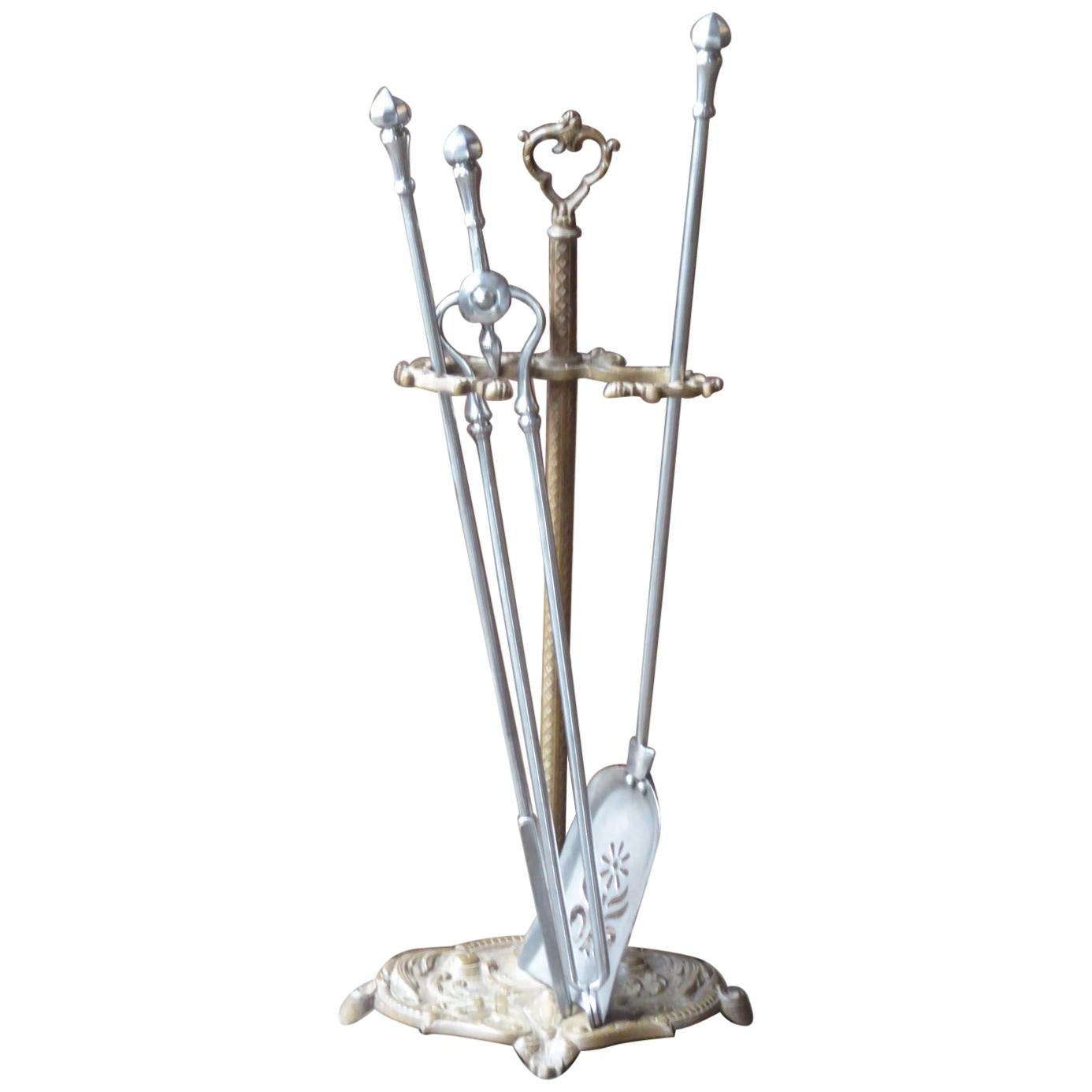 Antiguos utensilios ingleses victorianos para chimeneas o fuego, Siglo XIX