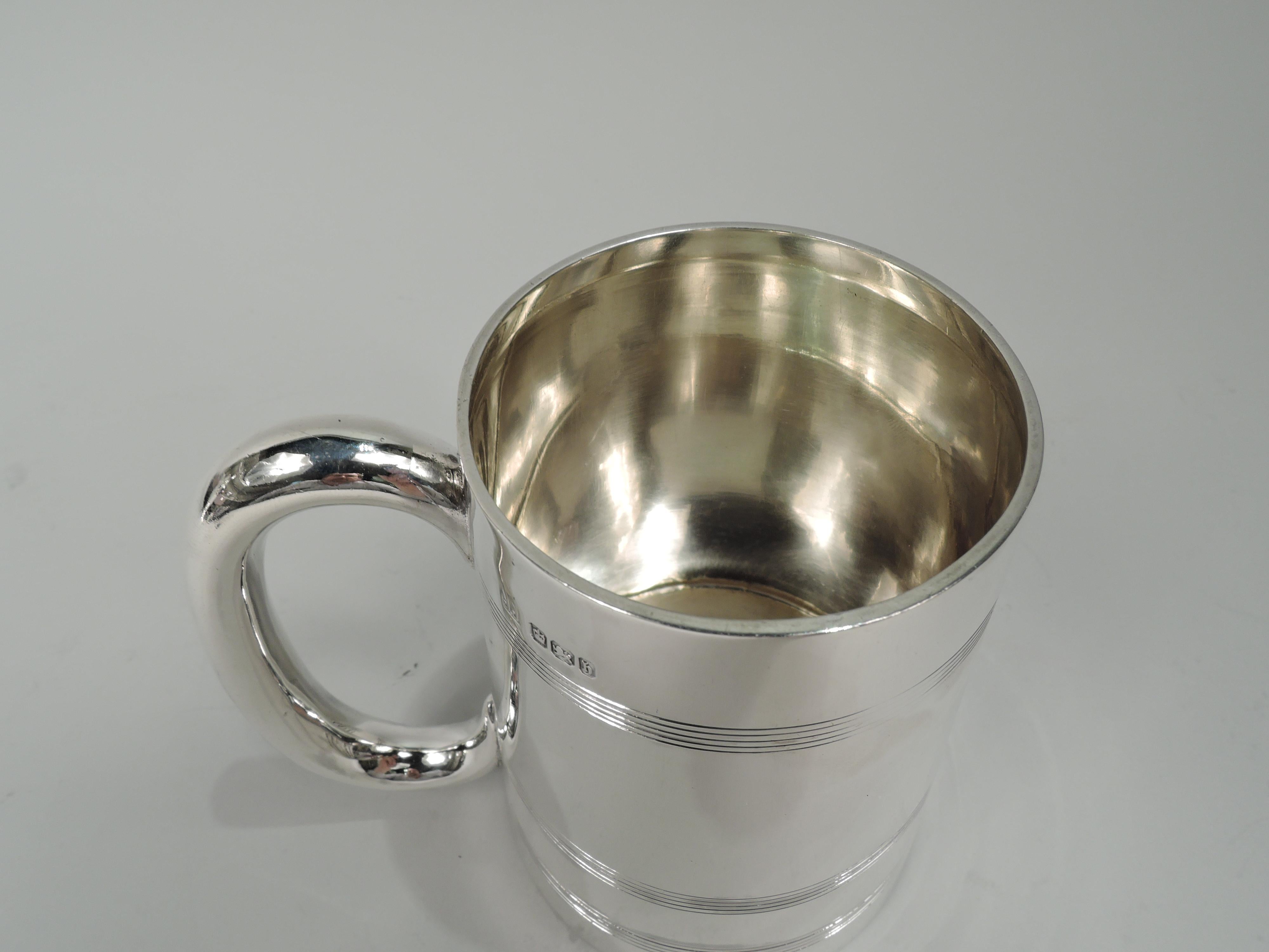 Antique English Victorian Georgian Sterling Silver Baby Cup In Good Condition In New York, NY