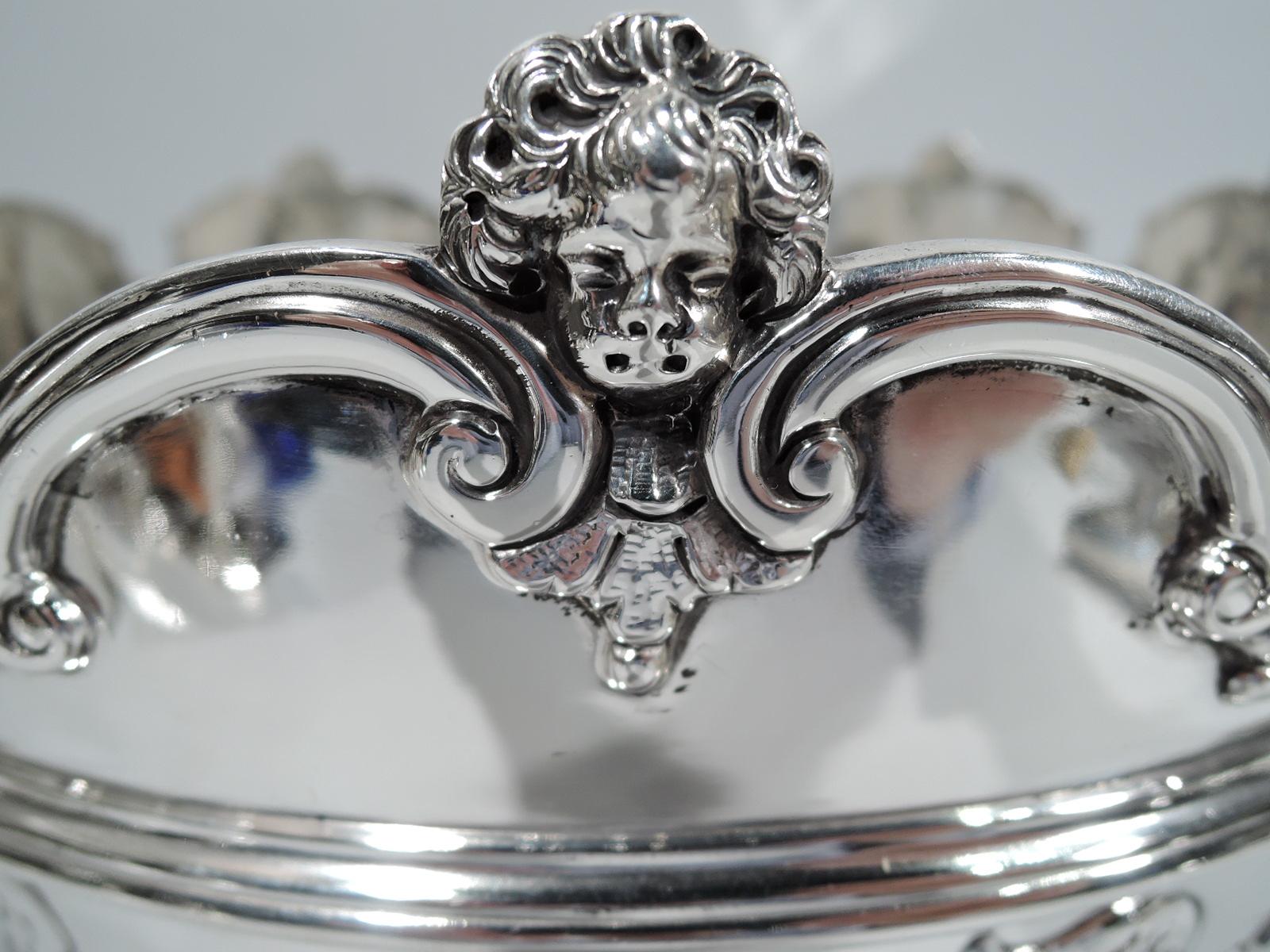Late 19th Century Antique English Victorian Georgian Sterling Silver Monteith Bowl