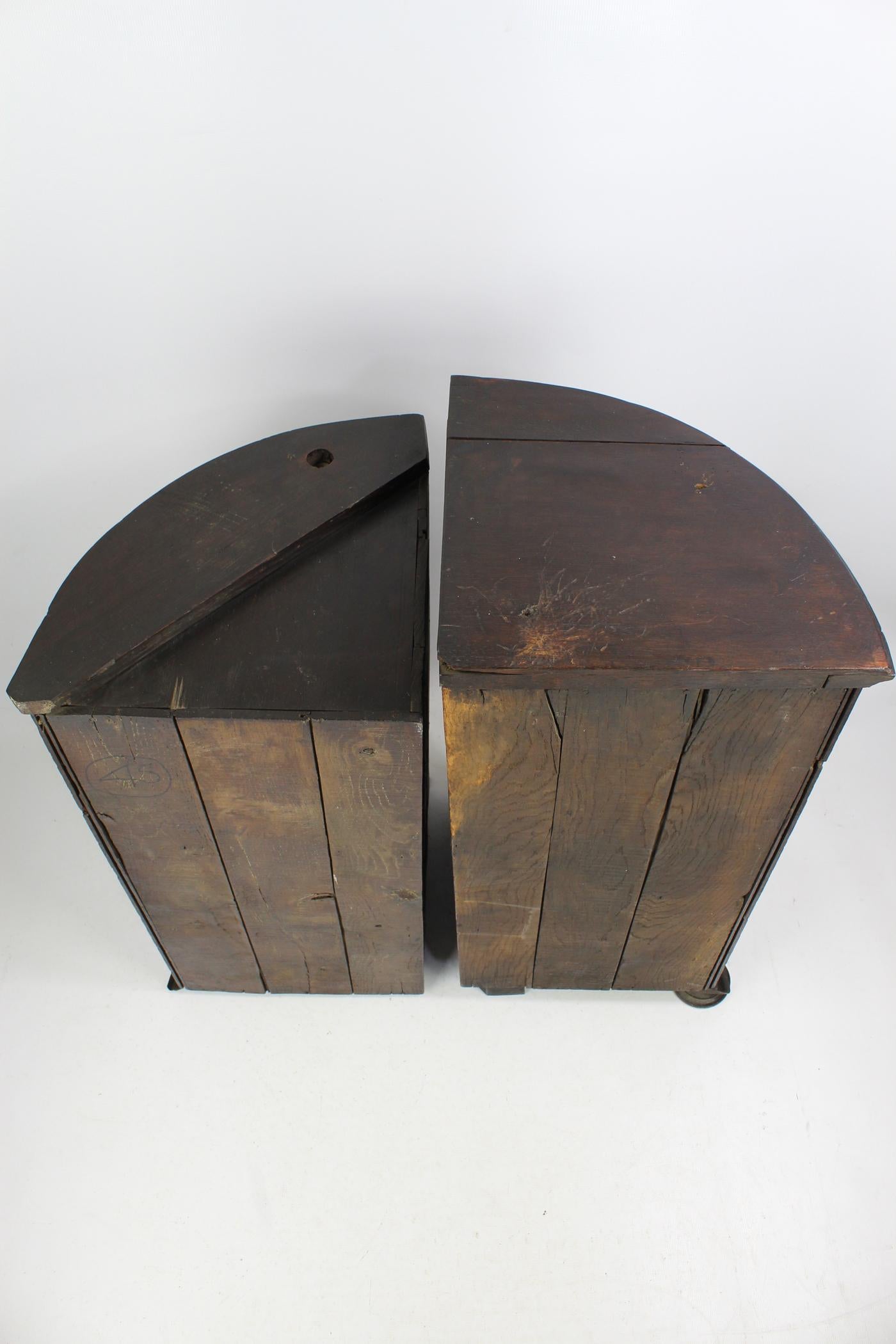 oak corner shelf unit
