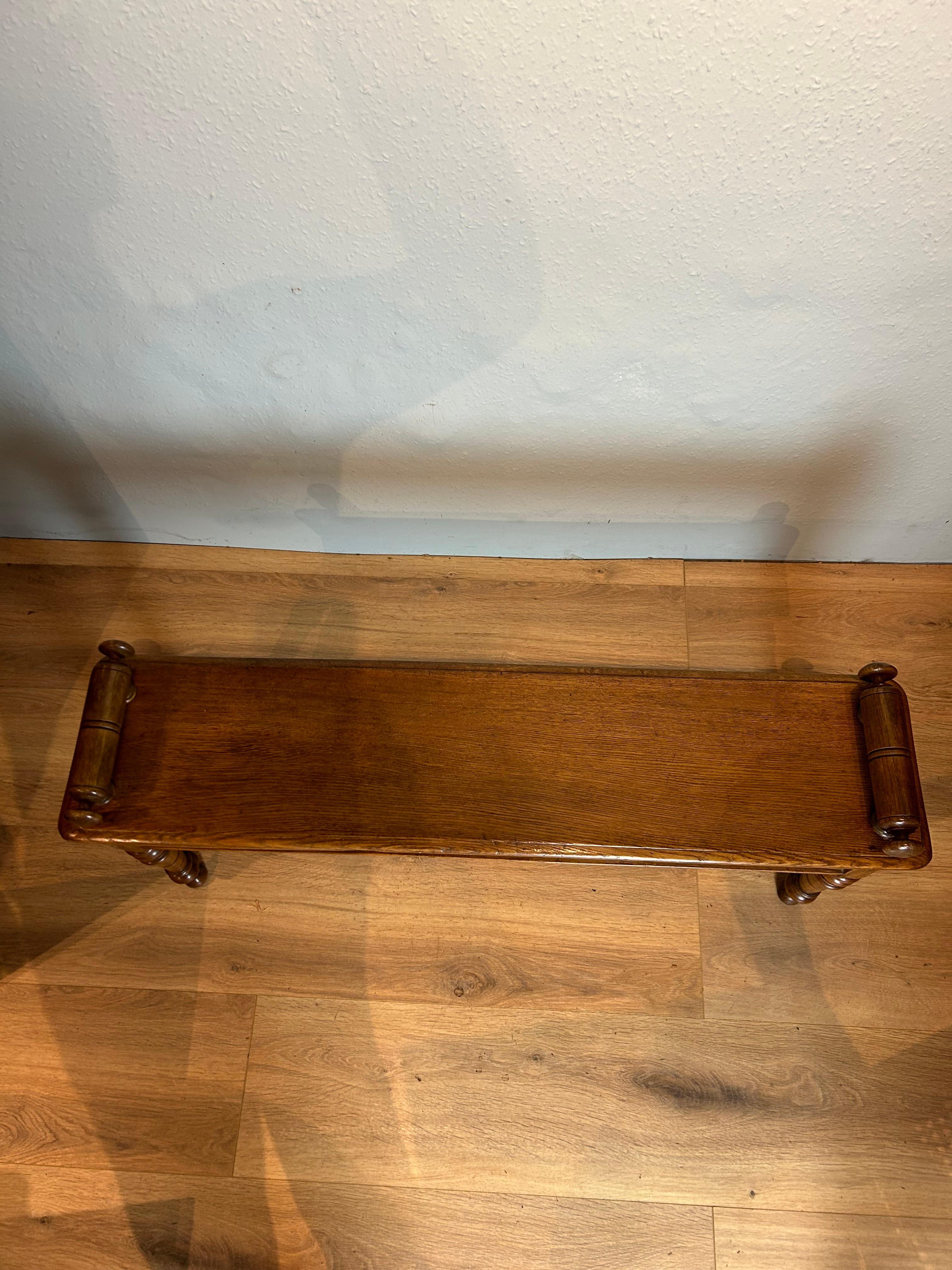 Victorian Oak Hall Bench In Good Condition In Sherborne, GB