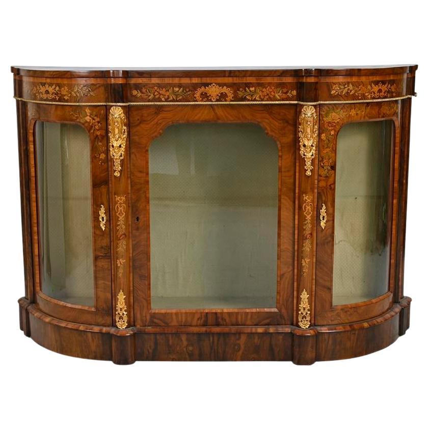 Antica consolle vittoriana inglese intarsiata in legno di palissandro CIRCA 1840 in vendita