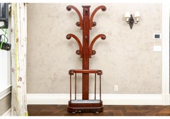 Antique English Victorian Mahogany Hall Tree